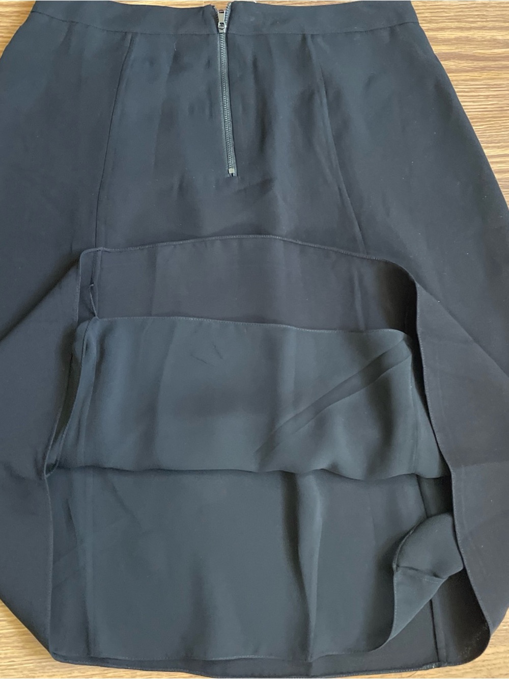 Magaschoni Collection Black Silk Blend Pencil Skirt Knee Length Lined NWOT Sz 8 - Picture 4 of 9